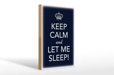 Produktbild von Holzschild Spruch 20x30cm Keep Calm and let me sleep
