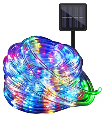 Solar-Lichterkette 22 m, 200 LEDs, 8 Modi, für Außen