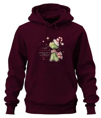 Produktbild von Grinch maybe Christmas means more Weihnachten Geschenk Hoodie Kapuzenpullover, Burgundy, XXL