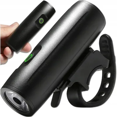 Produktbild von Starker LED-Fahrradscheinwerfer 400lm mit Powerbank-Funktion – Akku-Fahrradbeleuchtung Vorne 2000mAh – Wasserdichte IPX6 Fahrradlampe & Taschenlampe m