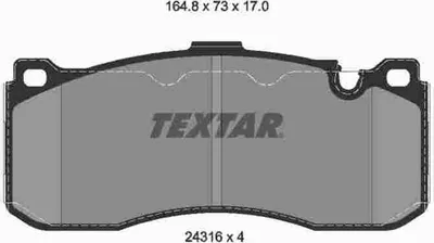Produktbild von TEXTAR Bremsbeläge Satz Vorne für BMW 3 Touring (E91) 2431601