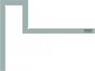 Immagine prodotto di Angolo flangiato Vogel in acciaio zincato 300x300mm, 312511