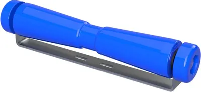 Produktbild von Polyurethan Kielrolle mit Halter inkl. Endkappen Bootstrailer Sliphilfe verzinkt SUPROD, 400 mm (+ EC), blau