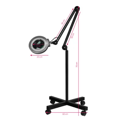 Zdjęcie produktu dla Lampa lupa S4 + statyw czarna