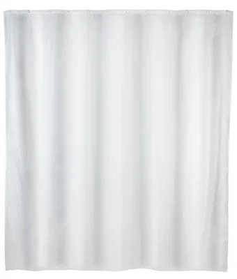 Image de WENKO Rideau de douche anti-moisissure pour baignoires 180x200 cm Uni White lavable