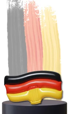 Immagine prodotto di Bandiera a forma di onda gonfiabile, nei colori della Germania - Articoli da tifosi per i Mondiali di calcio del 2026 - Accessori per la Coppa del Mondo - perfetti per lo stadio! Nei colori della Germania