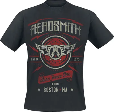 Produktbild von Aerosmith T-Shirt Herren Aero Force One schwarz Band-Merch, Bands 100% Baumwolle L