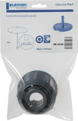 Produktbild von Delschen SB34109G Überwurfmutter mit Adapterset für Schirmstöcke Ø 26-55 mm, eisengrau, 5-teilig (1 Set)