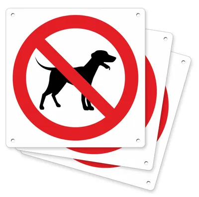 Produktbild von Verbotsschild für Hunde Zutritt in Aluminium