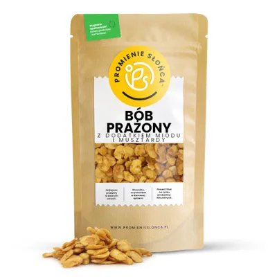 Zdjęcie produktu dla Bób Prażony o Smaku Miodowo-Musztardowym 500 g