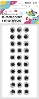 Immagine prodotto di Occhi autoadesivi senza ciglia 12mm tondi 30pz
