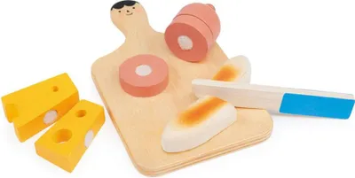 Immagine prodotto di Tagliere giocattolo in legno Mentari - Salumi per bambini