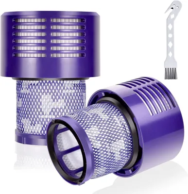 Ersatzfilter 2er-Pack für Dyson V10 SV12, inkl. Bürste