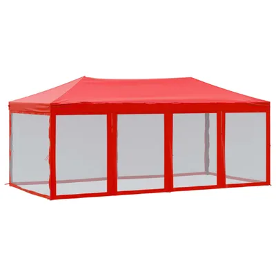Obrázok produktu pre vidaXL Párty stan skladací s bočnými stenami červený 3x6 m