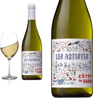 Produktbild von 2023 Côtes du Rhône blanc Les Artistes von Rhonea - Weisswein