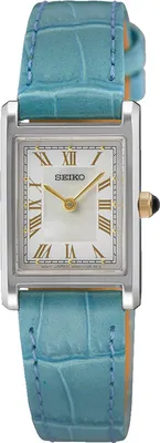 Seiko SWR101P1 Damenuhr Rechteckig Türkis 1