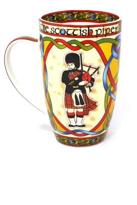 Dudelsackspieler-Becher, 400 ml, Porzellan, bunt