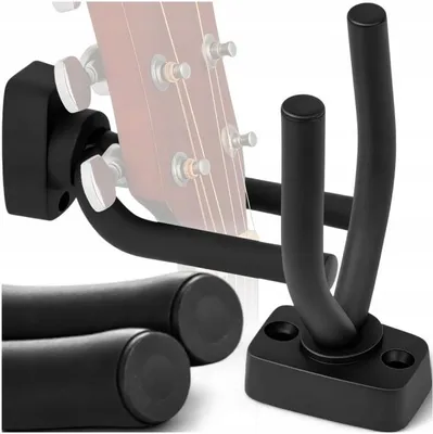 Produktbild von Karwil Gitarrenhalter Wandhalterung für Gitarren Schwarz Verstellbar