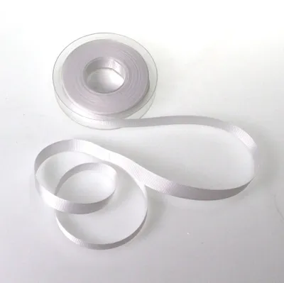 Produktbild von 20m Ripsband 25mm Dekoband geriffelt Schleifenband Geschenkband Borte Dekoband, Farbe:weiß