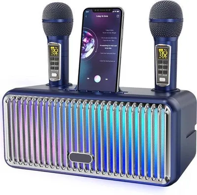 Obrázek produktu pro Karaoke sada se 2 přenosnými bezdrátovými mikrofony a funkcí Bluetooth