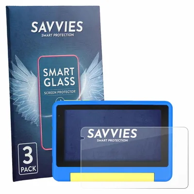 Produktbild von 3x Savvies Schutzglas Folie für Bufo Kids Tablet 7" 9H Panzer Schutzfolie Glas Displayschutz klar transparent