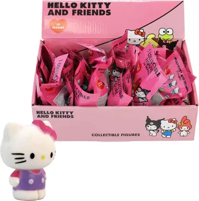 Immagine prodotto di 24x gomme Hello Kitty in busta cieca - in un espositore