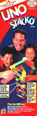 Produktbild von Mattel 43535 - UNO Stacko, Geschicklichkeitsspiel