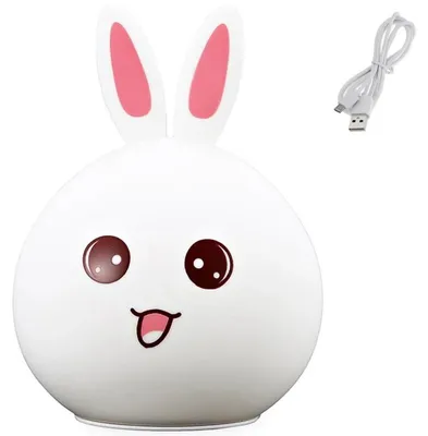 Zdjęcie produktu dla Verk 24072 Lampka nocna RGB dotykowa królik USB 1200mAh