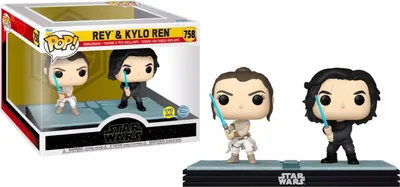 Zdjęcie produktu dla Funko POP Moment Star Wars 758 Rey and Kylo Ren glow Special Edition Limitowana Świecąca Figurka Kolekcjonerska