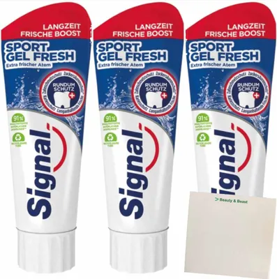 Produktbild von Signal Zahncreme Sport 3er Pack (3x75ml Tube) + usy Block