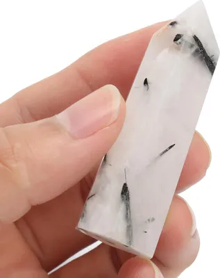 Produktbild von 100% natürliche Regenbogen Moonstone Obelisk Point Kristall Quarz Steinstab Heilstein