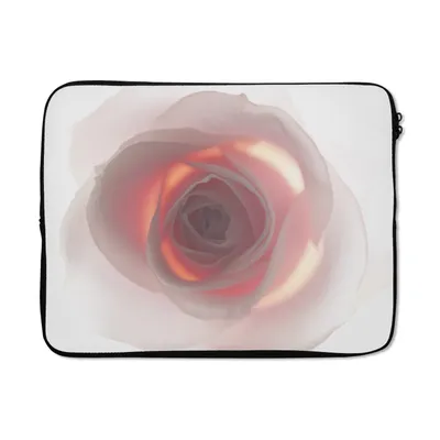 Produktbild von MuchoWow® Laptop Hülle 17 Zoll Laptoptasche Nahaufnahme einer rosa Rose - Zipper - Schutzabdeckung