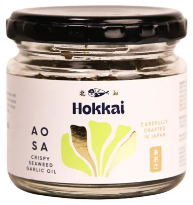 Produktbild von Hokkai Crispy Zeewier met Knoflookolie 90g – Knapperige zeewiersnack