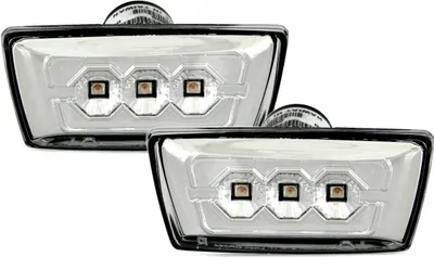 Immagine prodotto di 2x LED indicatori di direzione laterali cromati per Opel Astra H Zafira B Corsa D