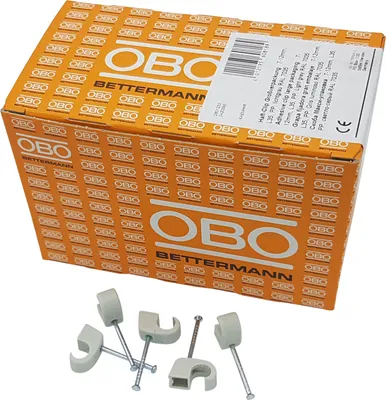 Produktbild von 600 Stück OBO Bettermann Nagelschelle für Kabel mit einem Durchmesser von 7-12 mm, mit einem 35 mm Nagel