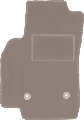 Produktbild von Fahrerfußmatte Velours beige passend für Chevrolet Spark IV (2015-, Schrägheck) – mit Befestigungen – passgenau