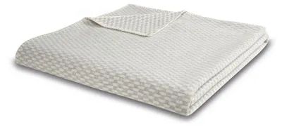 Produktbild von Biederlack Plaid mit Zierstich  Farbe Silver Größe 150 x 200