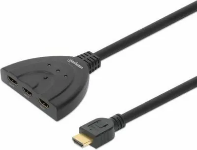 Produktbild von MANHATTAN 1080p 3-Port HDMI-Switch integriertes Kabel sw