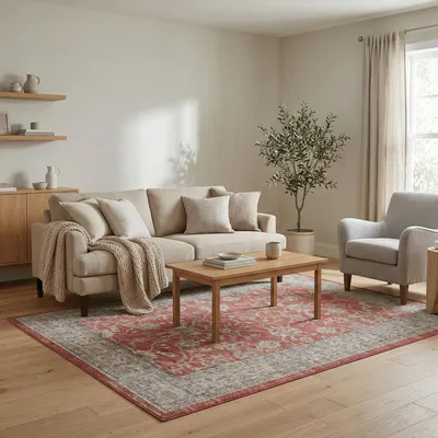 Produktbild von Indoor Outdoor Teppich Lagos Vintage Orient Rot, Größe:120x170 cm