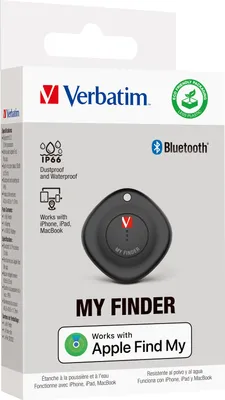 Obrázek produktu pro Verbatim My Finder, Osobní, Vyhledávač, Černá, Prachuodolný, Voděodolný, ABS (akrylonitril-butadien-styren), Polykarbonát (PC), IP66