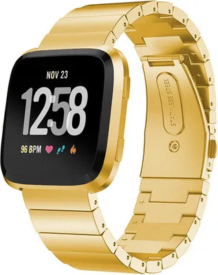 Produktbild von Strap-it Fitbit Versa / Versa 2 Armband Metall (Gold)