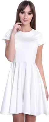 Produktbild von Damen Kleid Klassisches Minikleid Glockenform; Ecru/XS/S 34/36