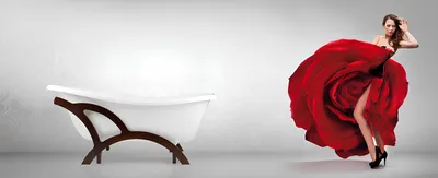 Produktbild von Exclusive Badewanne Weiß Bade Wannen freistehende Acrylwanne Design Wanne Bad
