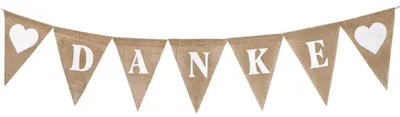 Image de Guirlande de jute, sacs en toile, guirlande de fanions, décoration de mariage bohème vintage, 1 mètre