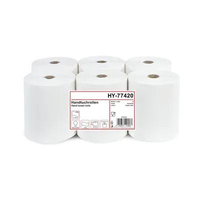 Produktbild von HyPaFol Handtuchrolle 1 lagig Zellstoff 20 cm, Kern 4 cm 304 m