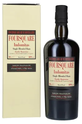 Produktbild von Foursquare 15 Years Old INDOMITAS Single Blended Rum 62% Vol. 0,7l in Geschenkbox