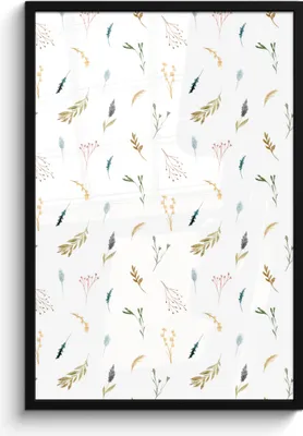 Produktbild von MuchoWow® MuchoWow® Gerahmtes Poster Pflanzen - Vintage - Pastell 60x90 cm - Poster mit zchwarzem Bilderrahmen - Kunst