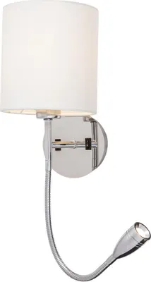 Produktbild von Rabalux 6529 Wandleuchte Larkin, E27, 3W, 2800K, 205lm, silber-weiß, warmweiß, 50cm