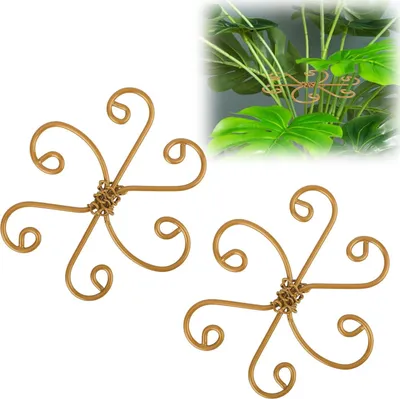 Produktbild von Kletterpflanzenstangenstützen - Metall - Wiederverwendbar - Blumenpflanzenstangenhaken - Rankgitter Pflanzenklettergerüst - Wachstumszubehör für Pflanzen - 2 Stück