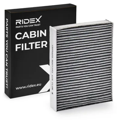 Produktbild von RIDEX 424I0060 Innenraumfilter Pollenfilter für FORD Fiesta Mk6 Schrägheck (JA8, JR8) Aktivkohle